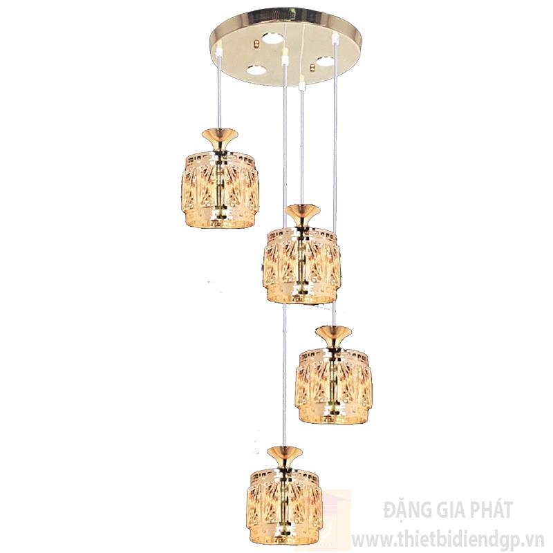 Đèn thả bàn ăn Ø300*H800, LED 12W*4 lamp, ánh sáng vàng